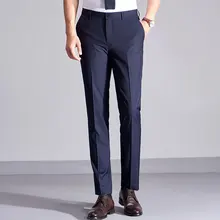 Мужской костюм брюки качественные мужские платья Брюки прямые деловые мужские s Формальные Брюки классические брюки социальный костюм брюки