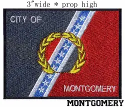 Монтгомери, Alabama Флаг США вышивка 3 "широкий доставка/линия Star/мир филиалов/капитала гладить