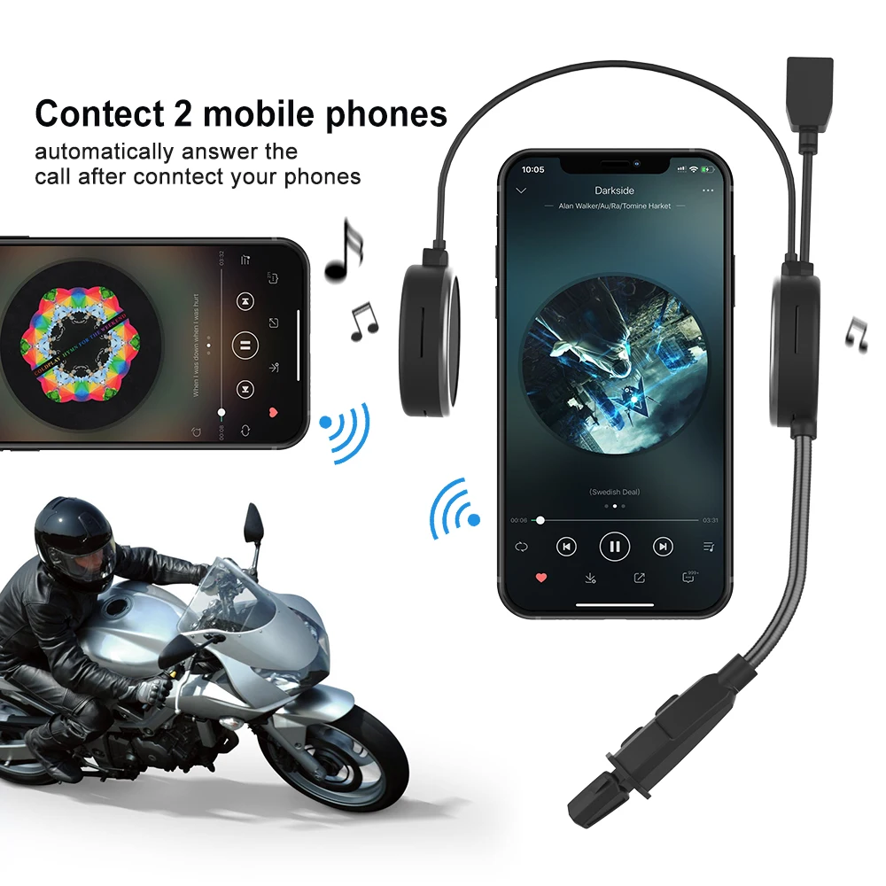 

EJEAS E300 Intercom Moto Helmet Bluetooth Headset Interphone Motorcycle Riding Biker Freedconn Intercomunicadores De Casco Moto