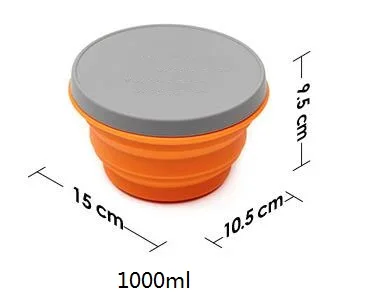 Портативные креативные силиконовые миски для путешествий, складные миски 200 мл/500 мл/1000 мл