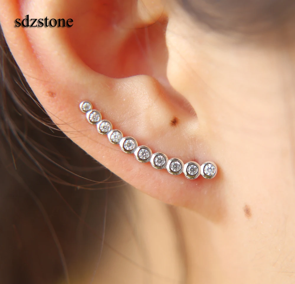 Длинные серьги подвески с фианитами изящная женская бижутерия|dainty earrings|925 sterlingcute