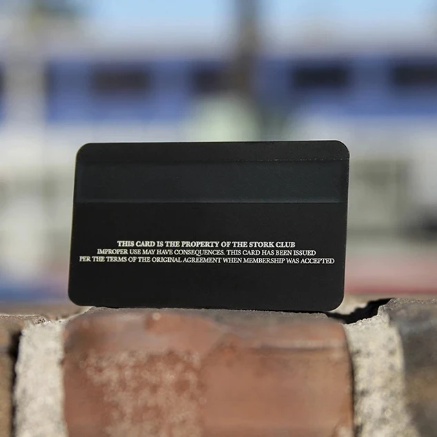 

Black matte EMV Chip Stainless Steel Metal Credit Card with chip slot and hico