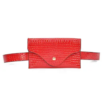 

Fashion Women PU Leather Hasp Mini Hip Bum Belt Bag Lady Serpentine Pattern Key Phone Waist Fanny Pack