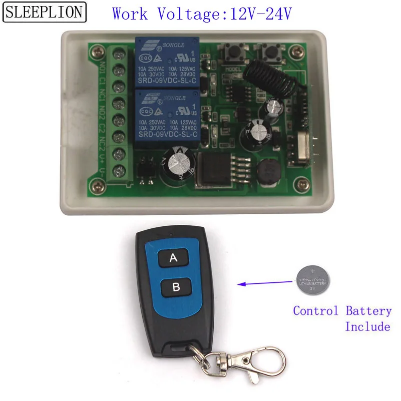 12V 24V 36V 48V 2CH Smart Remote Control Switch System 123 Transmitter Receiver Relay Receiver Smart Home Switch (1)