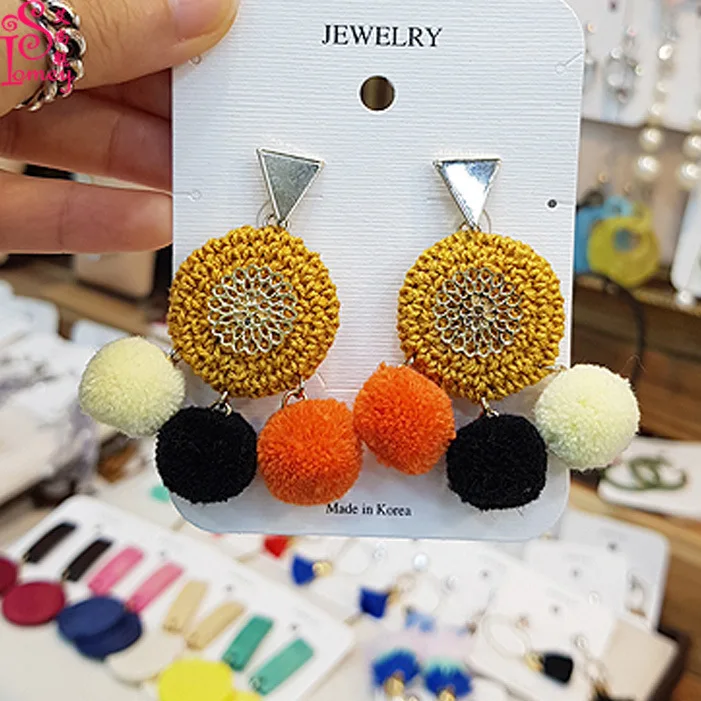 2017 New Fashion brand jewelry silver plated triangle long earrings