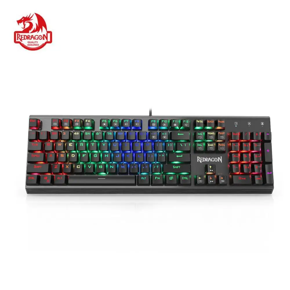 Механическая игровая клавиатура Redragon K570 PARTRYUSA, 104 клавиш, с защитой от привидения, RGB, с подсветкой, синий переключатель, из цельного алюминия