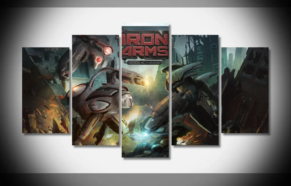 

6764 Mech Poster Logo 3d Poster Framed Gallery wrap art print home wall decor wall picture Already to hang digital print