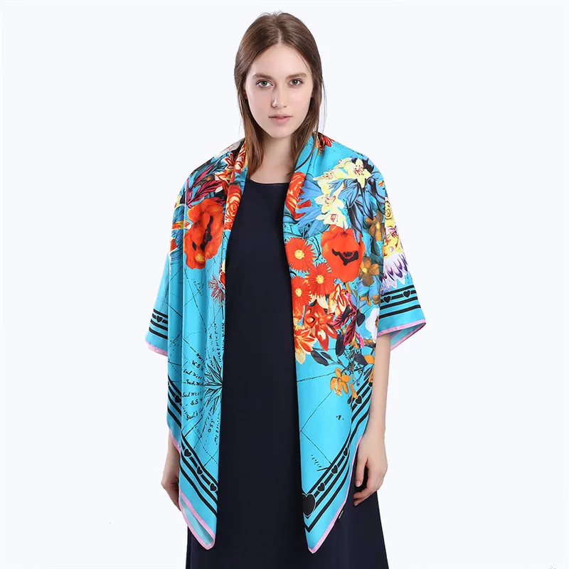 new-luxury- brand-women-floral-print- winter-twill-silk- scarf-14