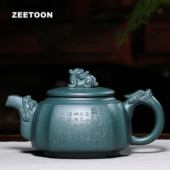 

310cc Authentic Yixing Teapot Master Handmade China Health Care Purple Clay Kung Fu Tea Set Zi Sha Sifang Xiang Long Dragon Pot