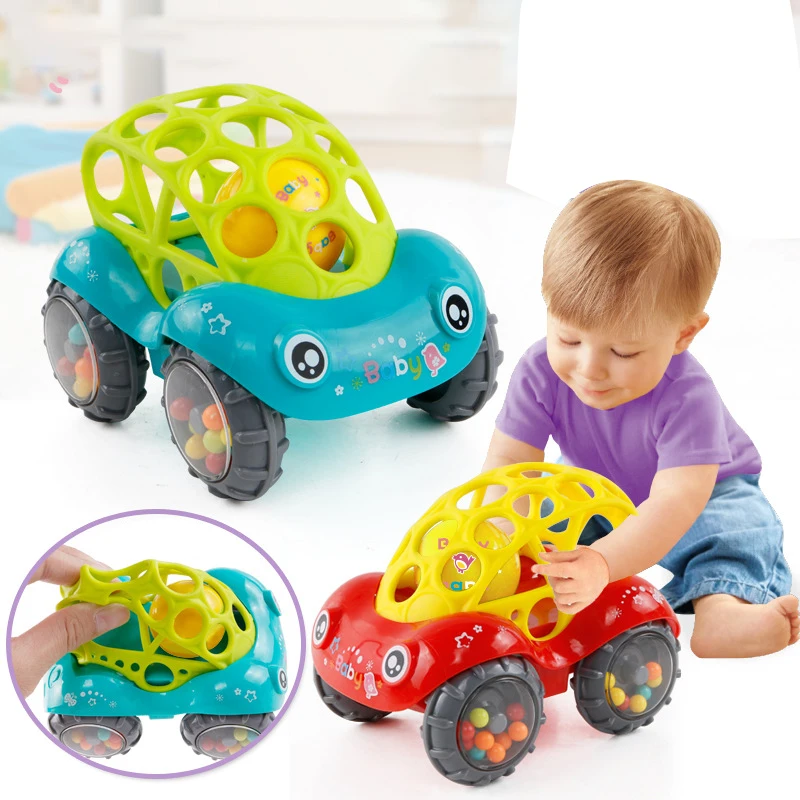 Детские пластиковые нетоксичные Красочные животные ручная встряхивание колокольчик погремушки для автомобиля игрушки Музыкальный Колокольчик для детей