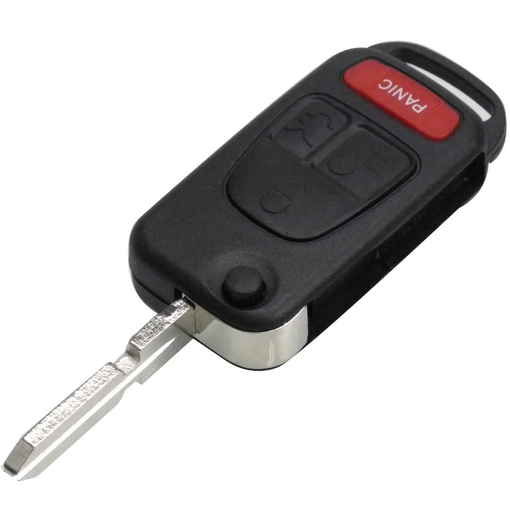 

For Mercedes for Benz 3 + Panic 4 Button Switchblade Flip Key Shell HU39 Blade For ML320 ML55 AMG C230 ML350 S500 SL600