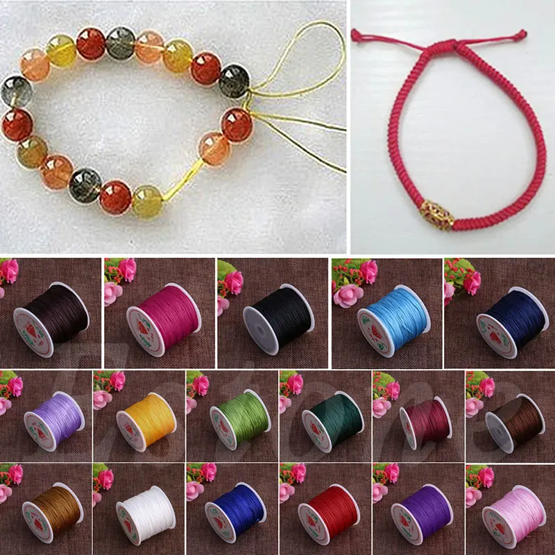 1Roll 45M x 0.8mm Nylon Chinese Knot Macrame Bracelet Braided Cord Thread String