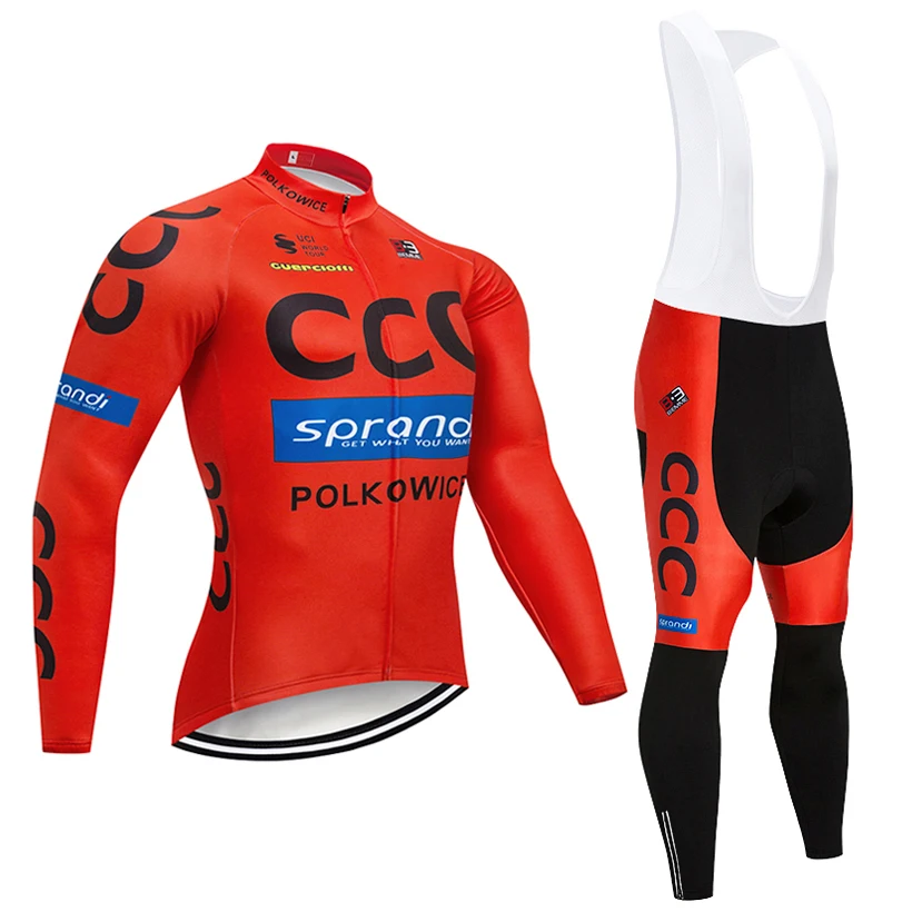 

2018 Orange CYCLING Jersey 9D gel pad bike Pants set ropa ciclismo mens Winter Thermal Bicycle Maillot Culotte clothing