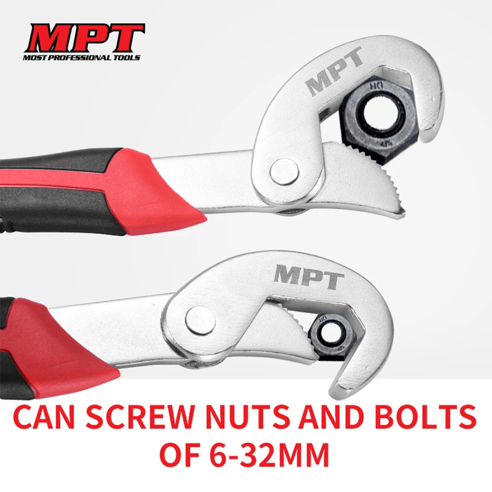 Quick Snap N Grip Adjustable Wrench Spanner Tool Set OriGlam 2Pcs Universal Multi-function Wrench Spanner