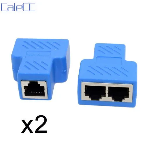 2 шт. STP UTP Cat6 RJ45 8P8C разъем к двойному сплиттеру сетевой Ethernet коммутатор адаптер |