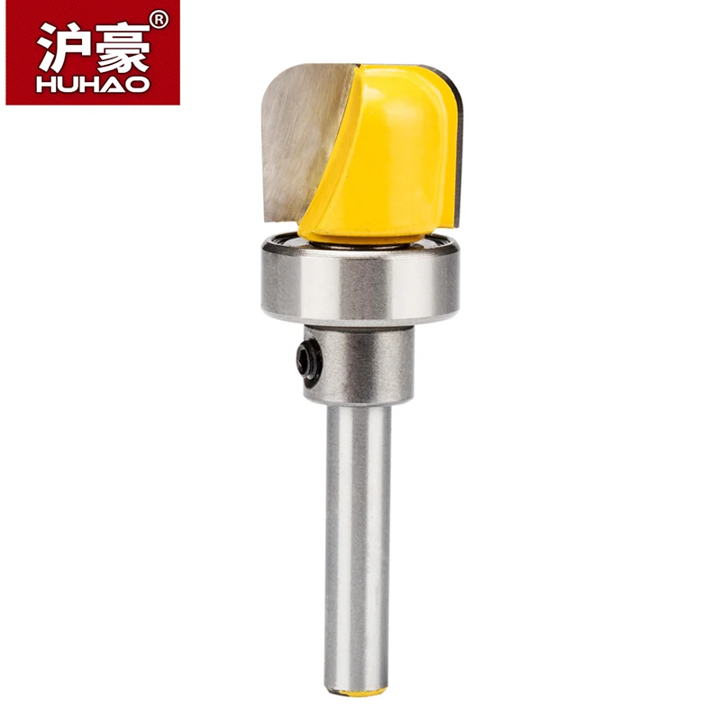 

HUHAO 1pc Trim Router Bit 1/4" Shank Woodworking Tools CNC Tool Double Arc Round Bottom Milling Cutter For Wood