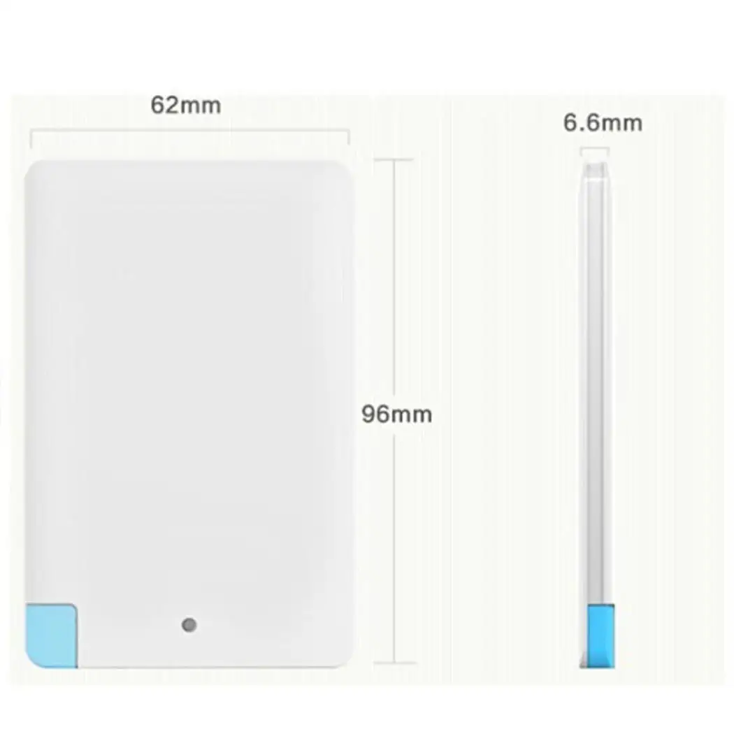 Portable Power Bank Ultra-thin 1000mAh With Micro USB Cable Mobile Power Bank Smartphone External Battery Charger For Xiaomi