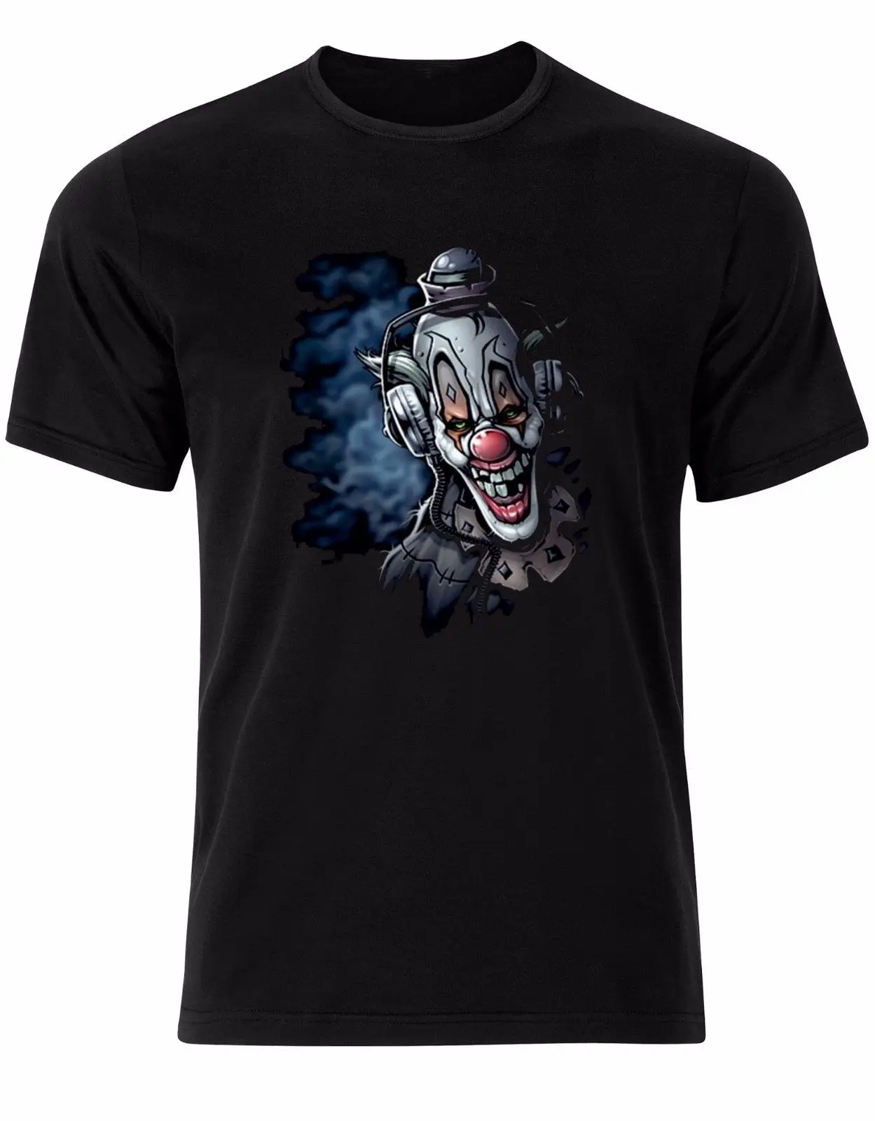Клоун в дым Готический ужас Стиль панк Футболка мужская футболка Топ AK18