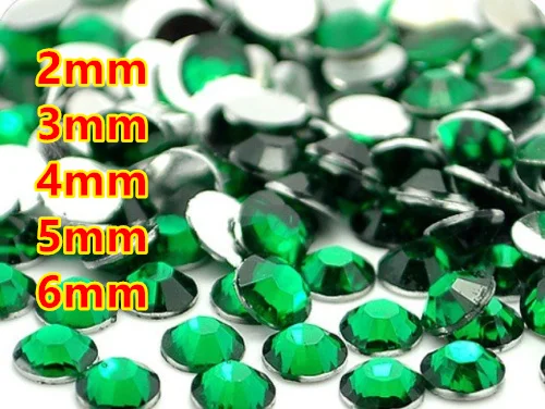 

Emerald Resin Flatback beads for Nail Art/Garment/Decoration (2mm 3mm 4mm 5mm 6mm) 10000~100000pcs/bag