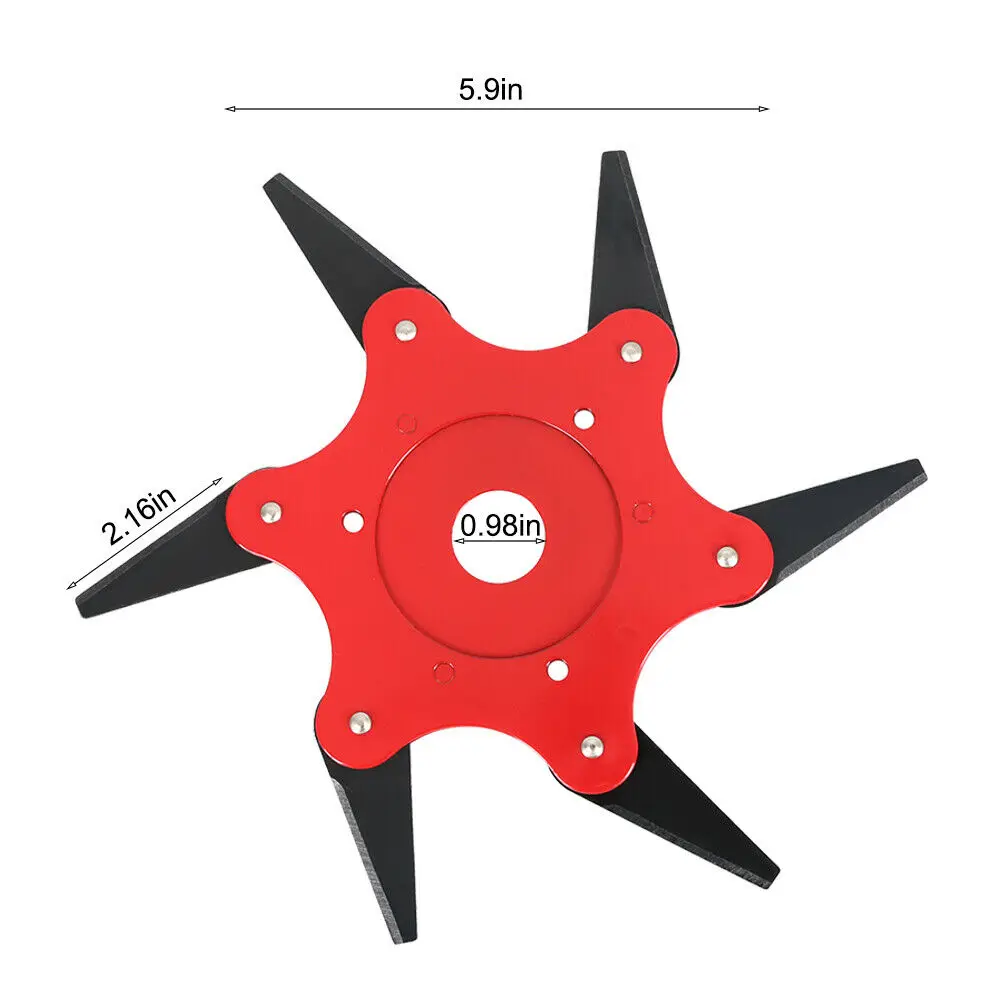 6 зуб садовая газонокосилка лезвие марганца сталь трава Триммер-кусторез ГОЛОВЫ 65Mn