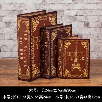 

Retro photography props book box storage boxes placed pieces American storage box display props creative home English series