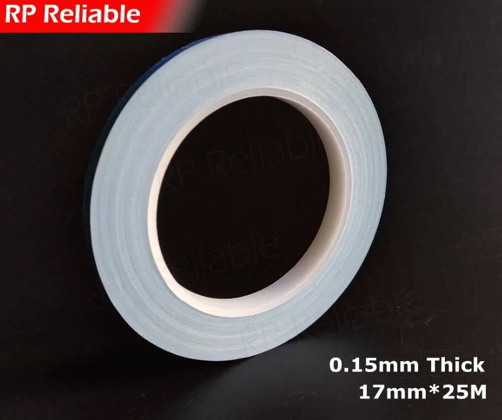 1x 17mm*20M*0.15mm RP Thermal Transfer Fiber Glass 2 Sides Sticky Tape