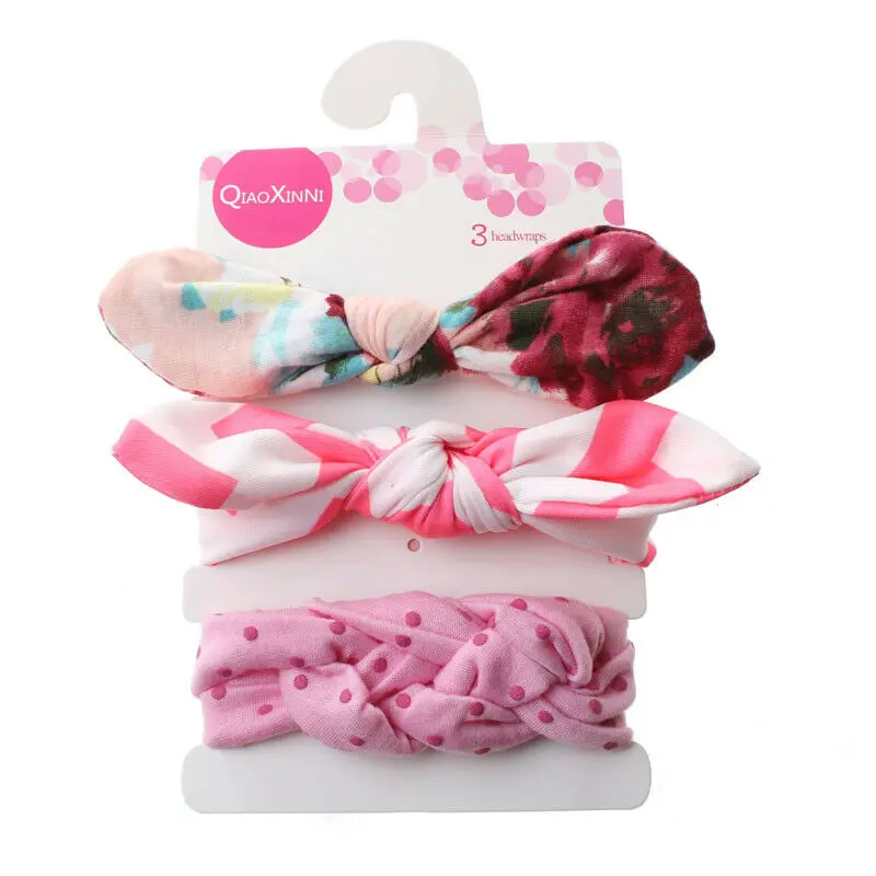 Baby Accessories 3PCS/Sets Kids Baby Headband Toddler Bow Flower Hair Band Headwear Photo Props Gifts Wholesale Hair Wrap - Color: 6