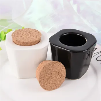 

1pcs/lot White/black Color Porcelain Material Nail Art Acrylic Glass Dappen Dish Liquid Powder Container