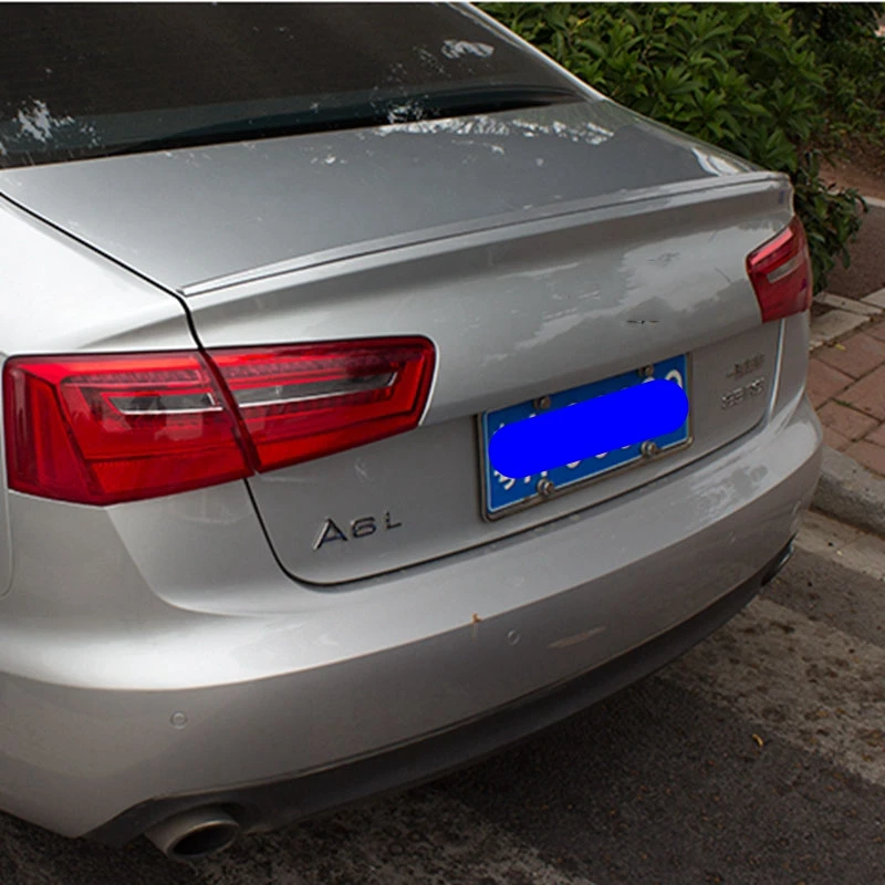 

For Audi A6 C7 Spoiler 2011 2012 2013 2014 2015 2016 Exterior ABS Plastic Unpainted Primer Color Rear Boot Trunk Wing Spoiler