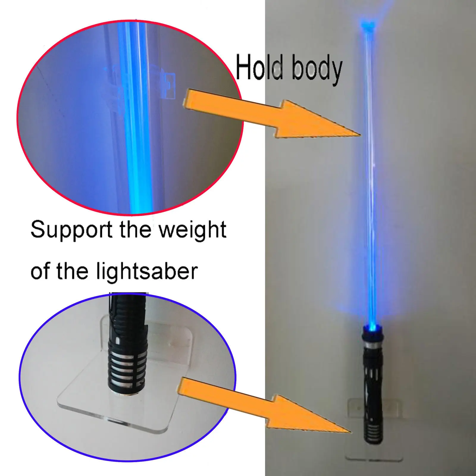 

Wall Mount Holder Rack for LIGHT SABERS VINTAGE STAR WARS ACTION FIGURE STANDS