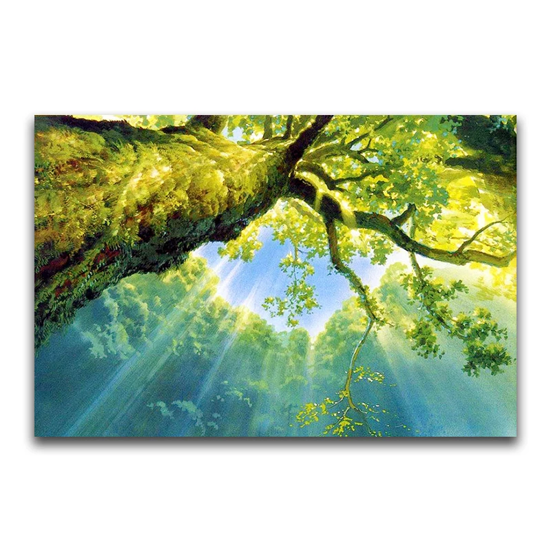 Full Square Diamond mosaic scenery Full Round Diamond painting sunlight 5D DIY Diamond embroidery Cross stitch Green tree