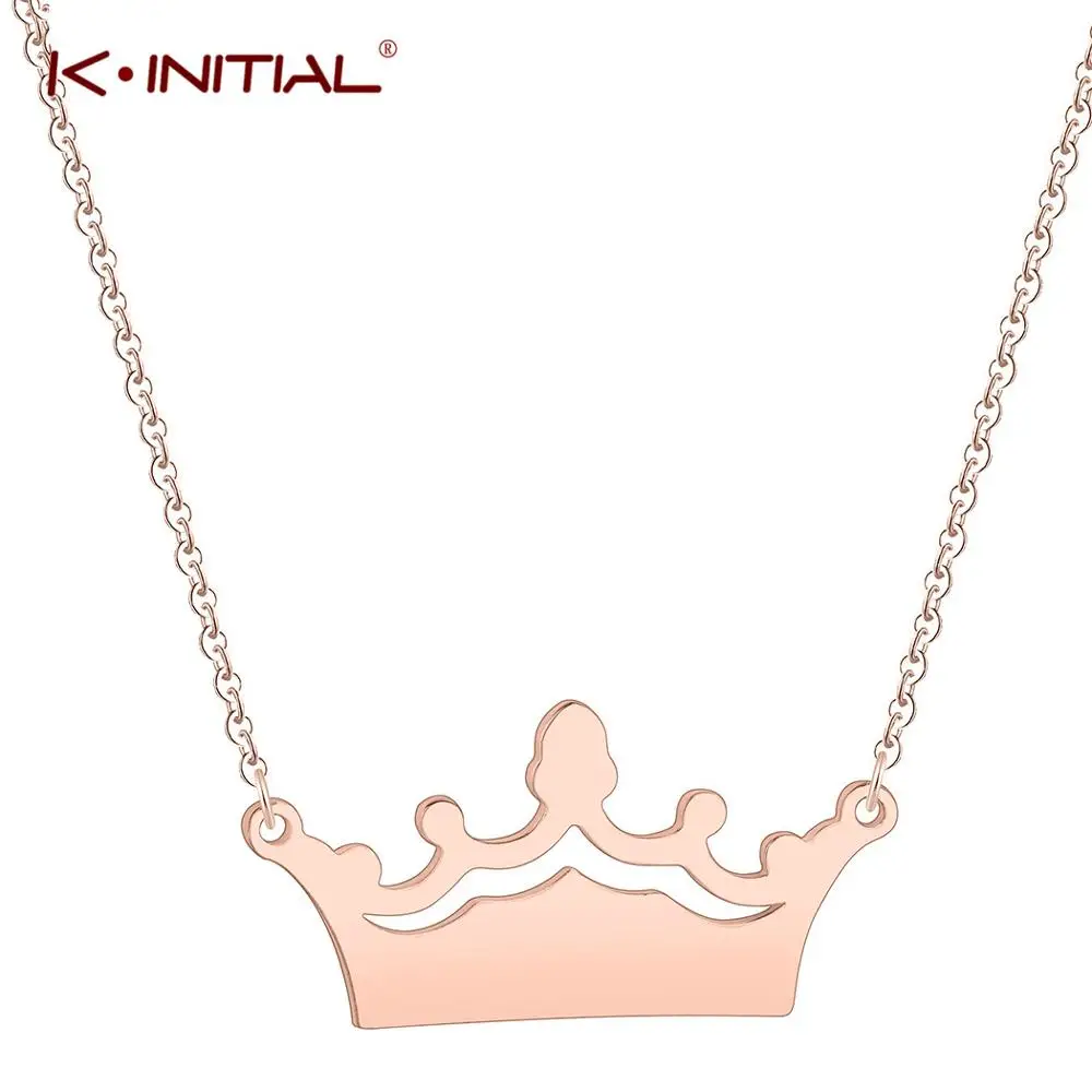 

Kinitial Fashion Princess Crown Necklaces for Girlfriend Women Girl Chaini Necklace Queen Crown Pendant Necklace Jewelry Collars