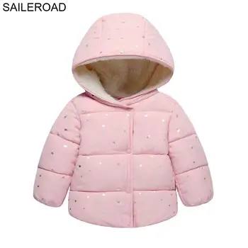 

SAILEROAD 1-5Years Winter Baby Kids Warm Cotton Down Coat Berber Fleece Thick Children Boys Girl's Parkas Outerwear Clothing