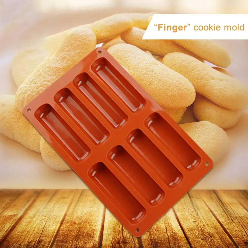 

Silicone Classic Collection Shapes Non Stick 8 Forms Eclair Cake Baking Mold Bakeware Kitchen baking tools Pastry Accessories