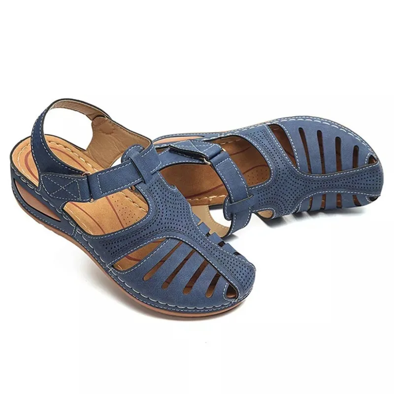 BEYARNESummer/удобные женские сандалии с круглым носком для отдыха; обувь на мягкой подошве; sandalias de verano para mujer