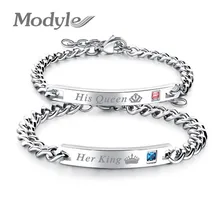 Modyle – Bracelets son roi, sa reine, Couple, avec pierre CZ, petite amie, bijoux de mariage, livraison directe, nouvelle collection 2020