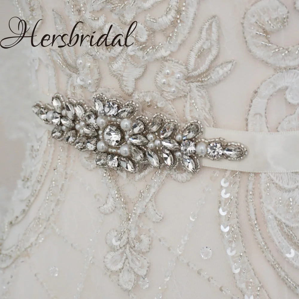 Антикварный серебряный со стразами и жемчугом свадебный пояс изготовленное вручную Саше пояс для на платье невесты свадебное украшение