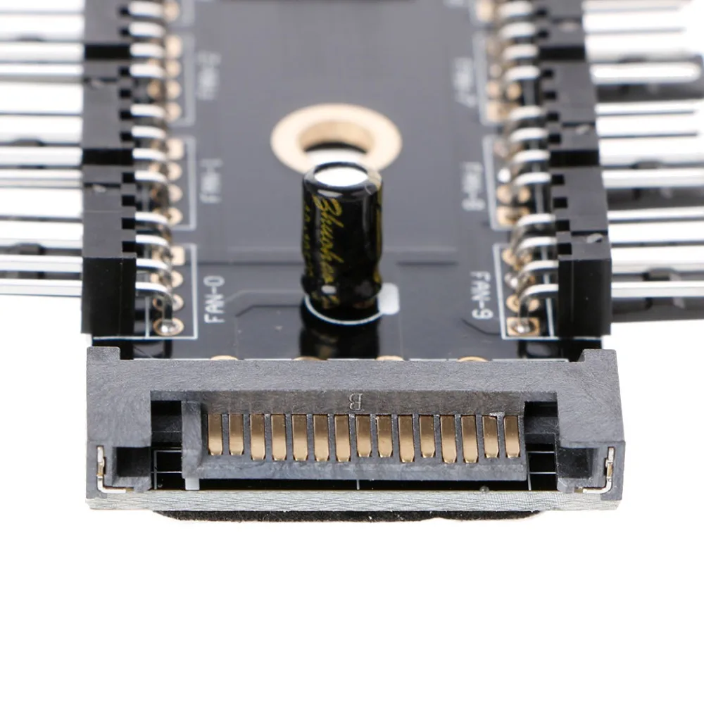 SATA 1 до 10 способ ШИМ охлаждения разветвитель вентилятора концентратор 12V 4-контактный Мощность разъем PCB адаптер для ПК компьютер водяного охлаждения Системы