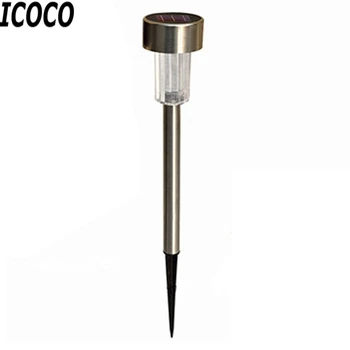 

ICOCO 1pc Solar Powered Stainless Steel Case Outdoor IP65 Waterproof IP65 LED Plug Lawn Lamp Landscape Light Path Light