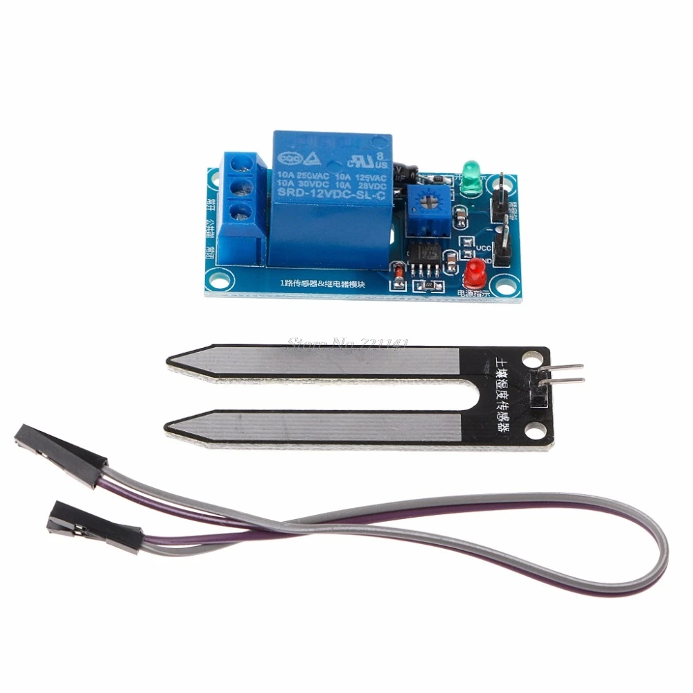 

DC 12V Soil Moisture Sensor Automatic watering of the humidity starting Relay