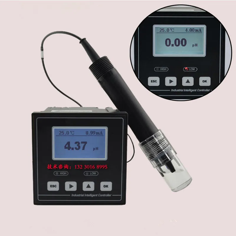 Industrial pH meter online pH Tester transmitter PH Controller Detector