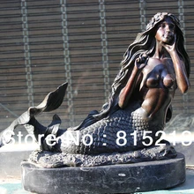 Bi00640 8 ''Подпись изысканный Мрамор Подставки Бронзовая статуя Русалка Belle Книги по искусству Скульптура