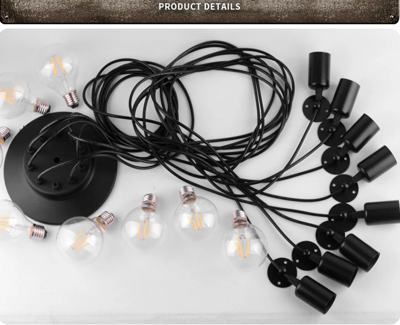 DIY Creative Spider Lamp led Pendant Chandelier Lights-details