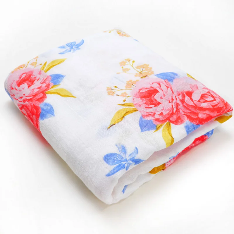 flowers Стиль Прямая поставка на заказ детские одеяла для новорожденных муслиновые пеленки детские Банные полотенца Infantil деформация детские постельные принадлежности - Цвет: flowers