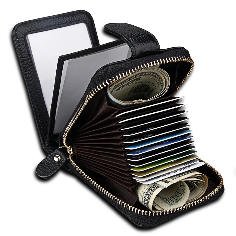 

Men Wallet ID Credit Card Hombre RFID Riving Card Package Business Card Clip Large Purse Women's Real Leather Wallet