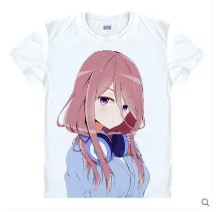 23 Новая футболка Gotoubun no Hanayome The quintestinal Quintuplets Nakano Ichika аниме косплей футболка с короткими рукавами мужские футболки - Цвет: 23