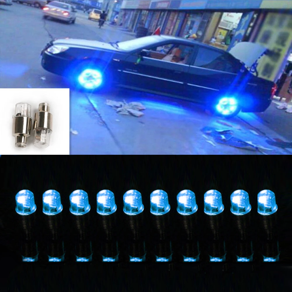 Blue Abfer Car Tire Pressure Valve Stem Caps Aluminum Alloy Air Dust Cover for Wheel Help Fit Vehicle Truck Motorcycles Bikes