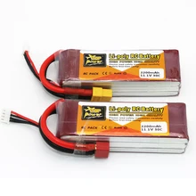 1pcs ZOP Power 11 1V 2200mAh 30C Lipo Battery T Plug XT60 Plug For RC Quadcopter