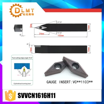 

SVVCN1616H11 72.5 Degrees External Turning Tool Holder For VCMT110304 VCMT110308 Used on CNC Lathe Machine