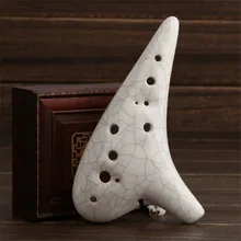 2015 New 12 Holes Ocarina Alto C Key Flute Ocarina Handmade Legend of Zelda Ocarina Crack 12 Hole Ocarina Folk Music Instrument